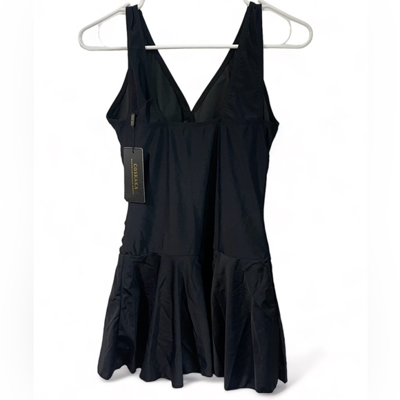 COSKAKA Women's Body One Piece Swim Dress Negro Size Small NWT - Picture 2 of 8